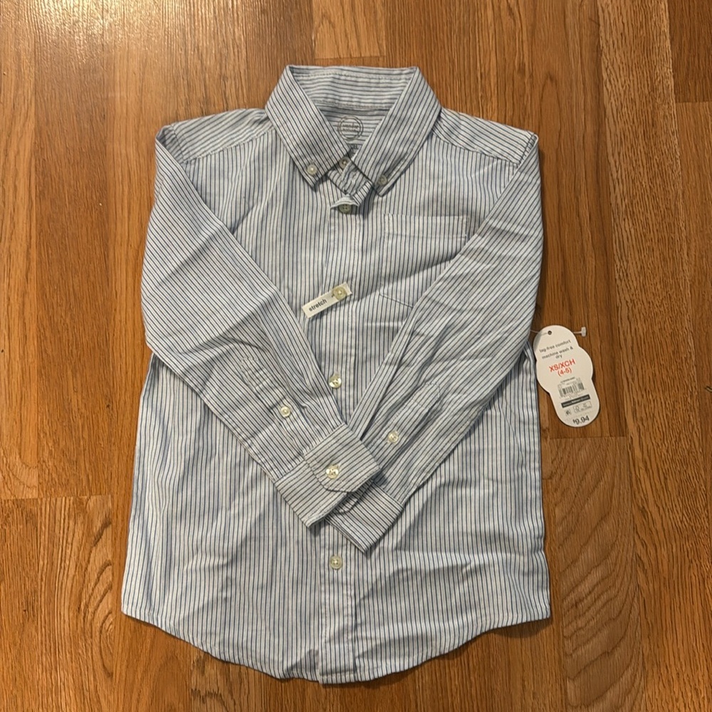 Boys Long Sleeve Button Up